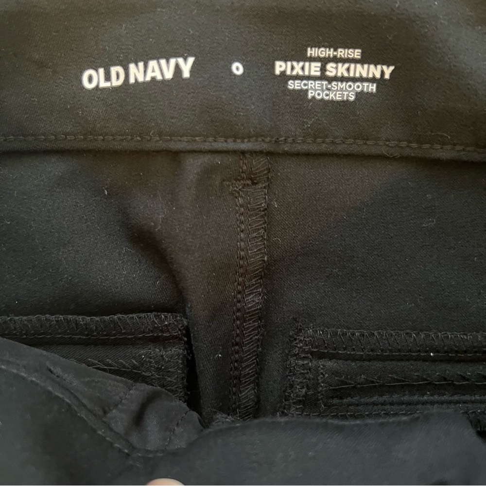 Old Navy Women's Rhinestone High Rise Pixie Skinny Pants- Black 0 - Picture 11 of 12